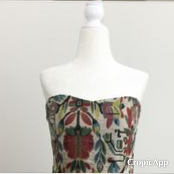 BNWT Tapestry Strapless Dress - Picture 3 of 4